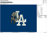 La Mf Doom V2 Puff Embroidery File 6 sizes