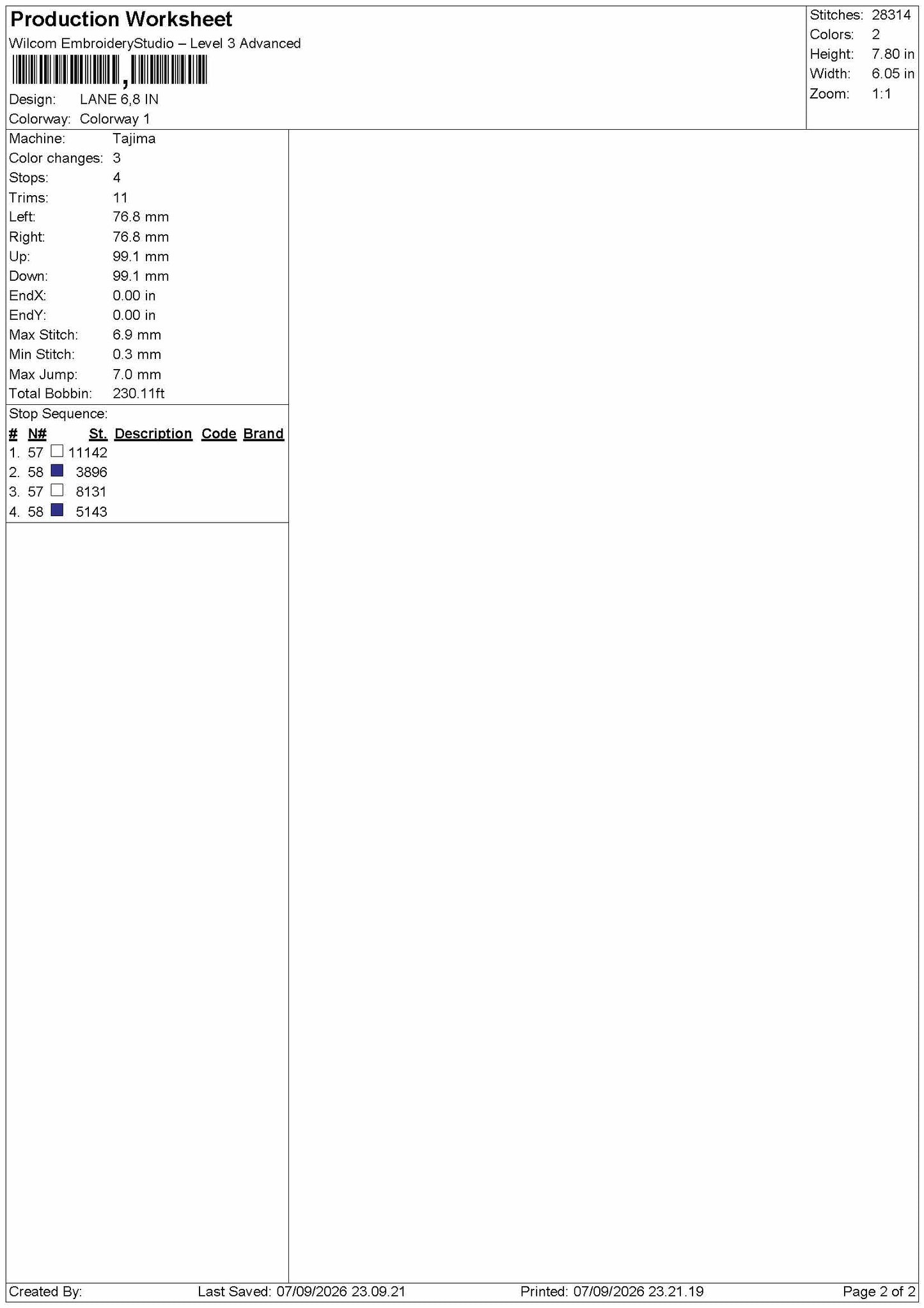 Lane Text 3 Embroidery Machine Design File 6 sizes