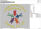 Lapage Primary School Embroidery File 4 sizes