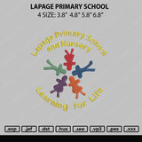 Lapage Primary School Embroidery File 4 sizes