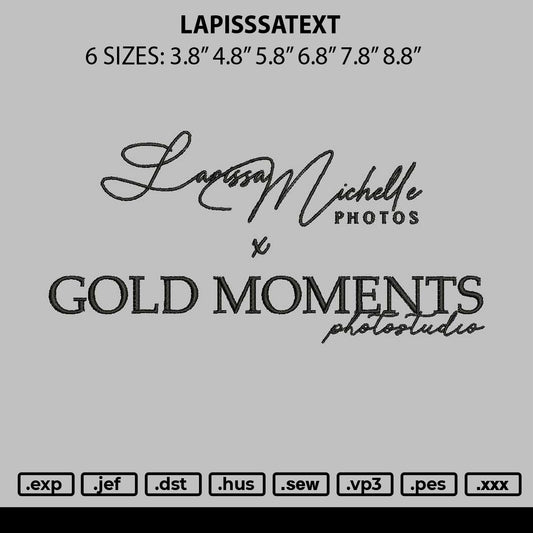 Lapissatext Embroidery File 6 sizes