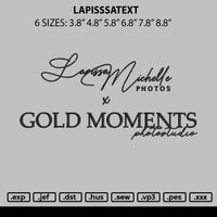 Lapissatext Embroidery File 6 sizes