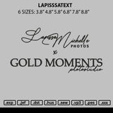 Lapissatext Embroidery File 6 sizes