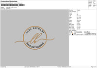 Lara Bethany Embroidery File 4 size
