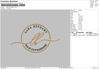 Lara Bethany Embroidery File 4 size