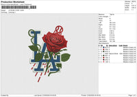 LA ROSE 21525 Embroidery File 6 size