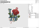 LA ROSE 21525 Embroidery File 6 size