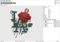 LA ROSE 21525 Embroidery File 6 size