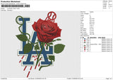 LA ROSE 21525 Embroidery File 6 size