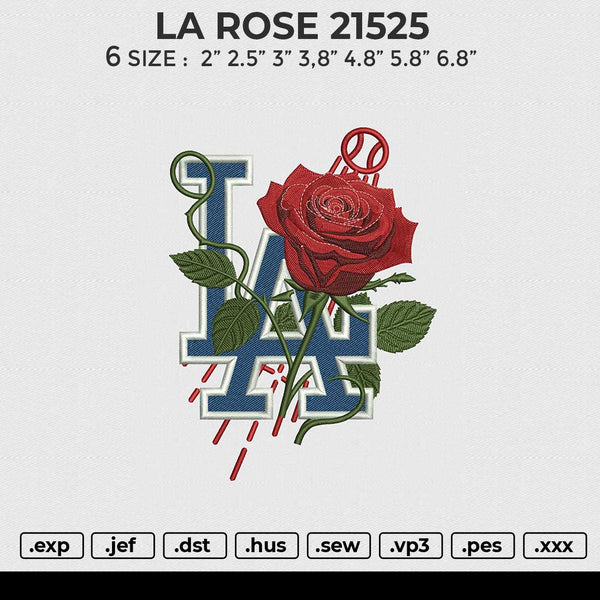 LA ROSE 21525 Embroidery File 6 size