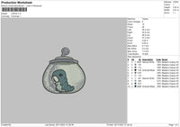 Larva Embroidery File 4 size