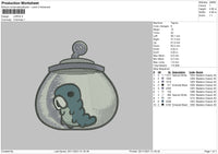 Larva Embroidery File 4 size