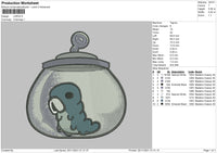 Larva Embroidery File 4 size