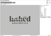 Lashedtext 0307 Embroidery File 6 sizes