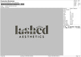 Lashedtext 0307 Embroidery File 6 sizes