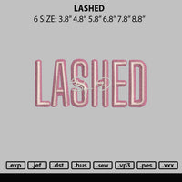 Lashed Embroidery File 6 sizes