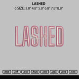 Lashed Embroidery File 6 sizes