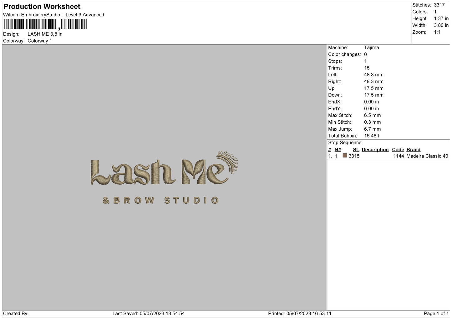 Lash Me Embroidery File 6 sizes