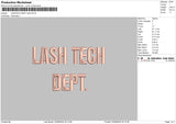 Dept Text Embroidery File 6 sizes