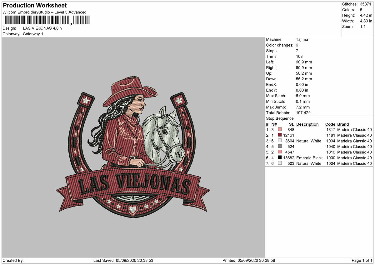 Viejonas Text Embroidery Machine Design File 6 sizes