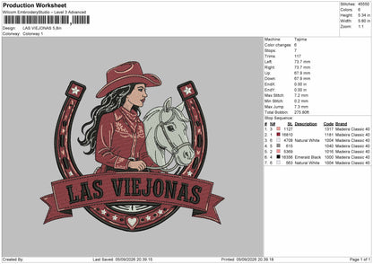 Viejonas Text Embroidery Machine Design File 6 sizes