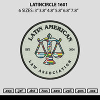 Latincircle 1601 Embroidery File 6 sizes