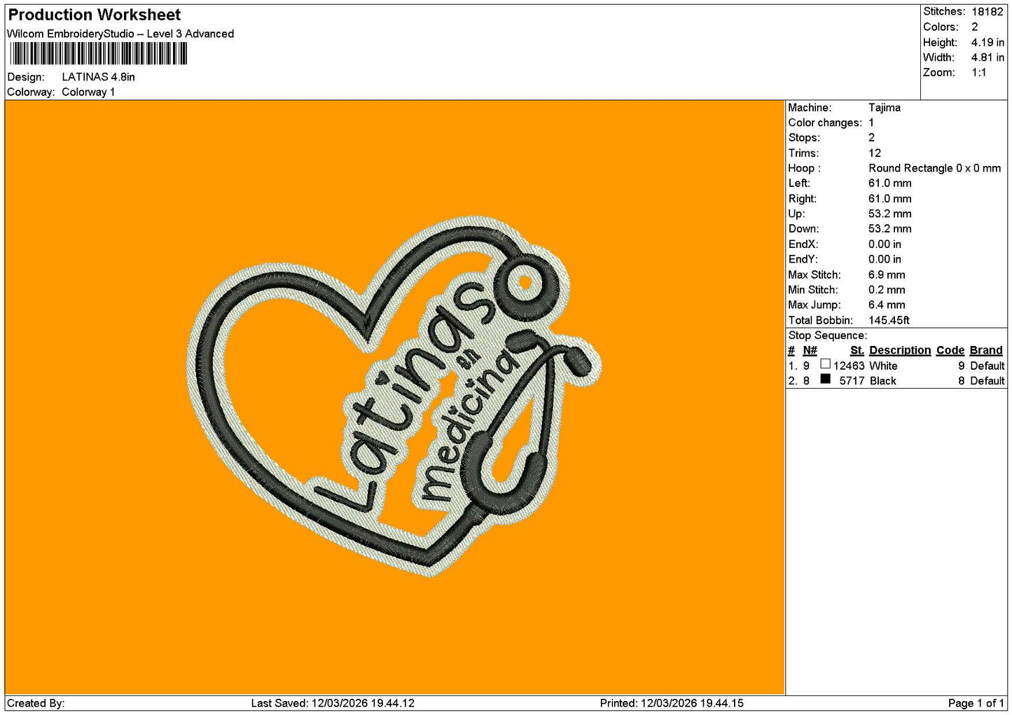 Latinastext Heart Embroidery File 6 sizes