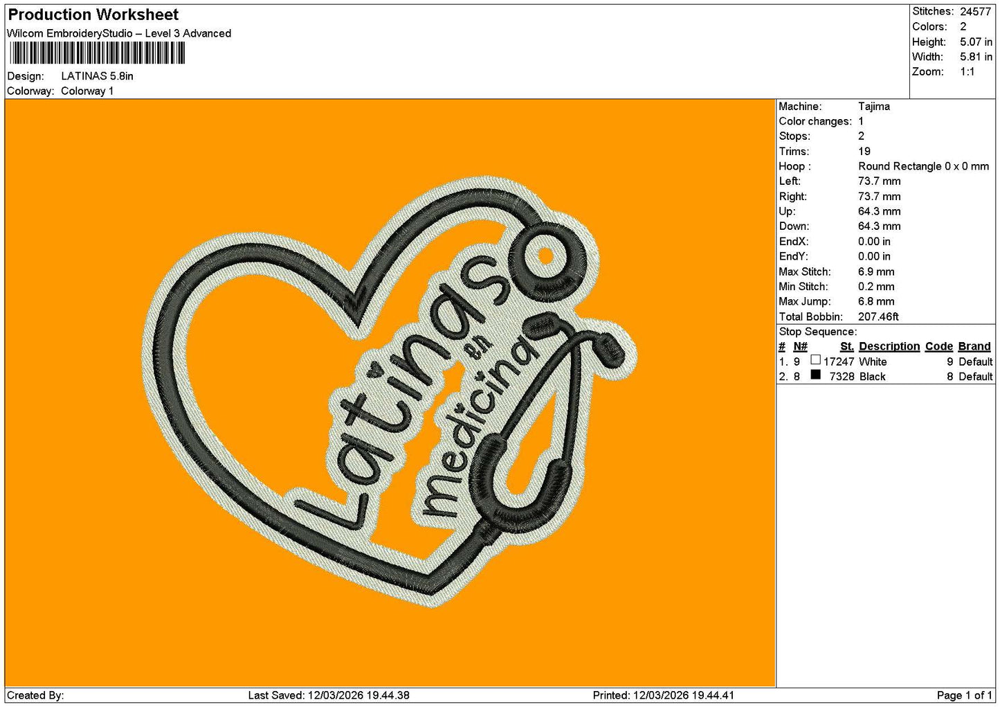 Latinastext Heart Embroidery File 6 sizes