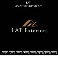 LAT Embroidery File 4 sizes