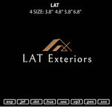 LAT Embroidery File 4 sizes