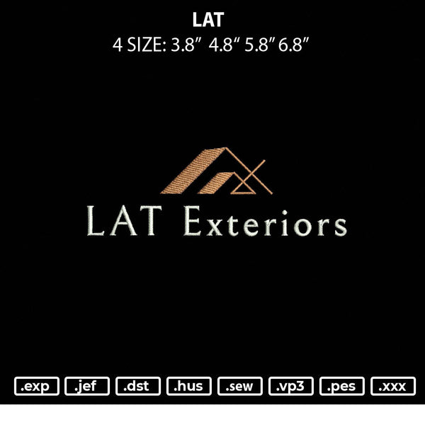 LAT Embroidery File 4 sizes
