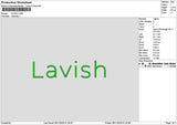 Lavishtext Embroidery File 6 sizes