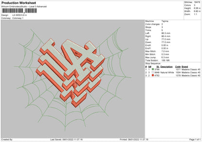 LA Web Embroidery File 4 size