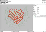 LA Web Embroidery File 4 size