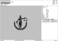 Law 2903 Embroidery File 6 sizes