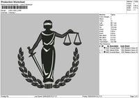 Law 2903 Embroidery File 6 sizes