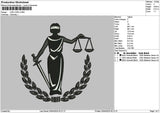 Law 2903 Embroidery File 6 sizes