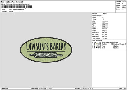 Bakerytext02 Embroidery File 6 sizes