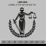 Law 2903 Embroidery File 6 sizes