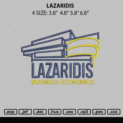 Lazaridis Embroidery File 4 sizes