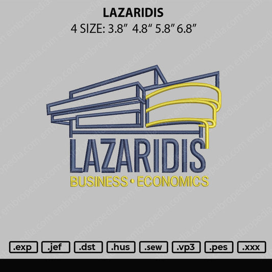 Lazaridis Embroidery File 4 sizes