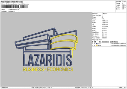 Lazaridis Embroidery File 4 sizes