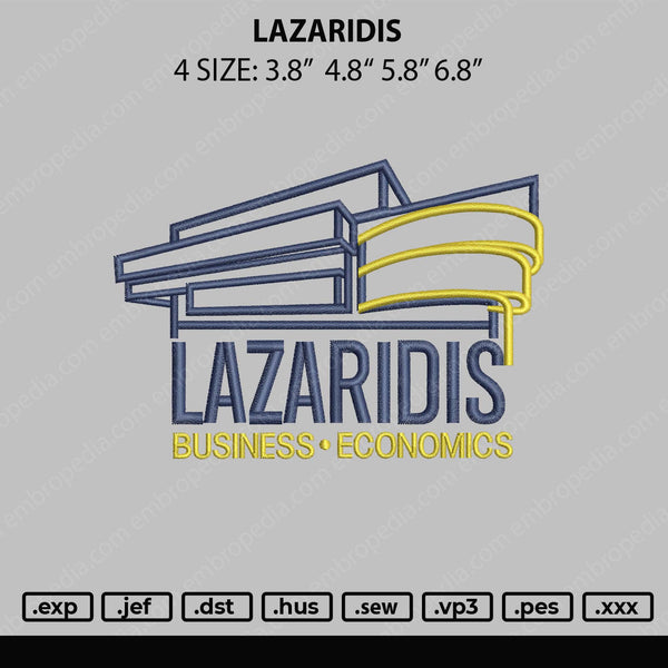 Lazaridis Embroidery File 4 sizes