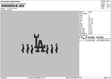 La 3D Puff 1902 Embroidery File 6 sizes