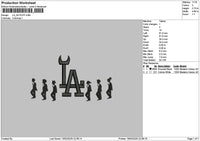 La 3D Puff 1902 Embroidery File 6 sizes
