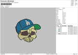 La Skull Embroidery File 6 sizes