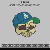 La Skull Embroidery File 6 sizes