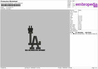LA Connect Embroidery File 4 size