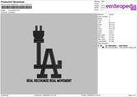 LA Connect Embroidery File 4 size