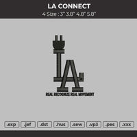 LA Connect Embroidery File 4 size